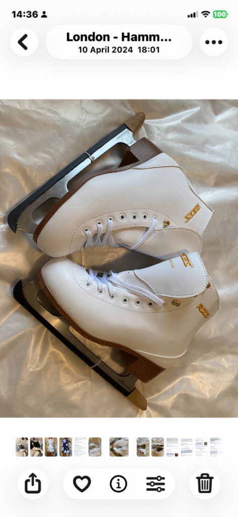 Beautiful white ice skates 
