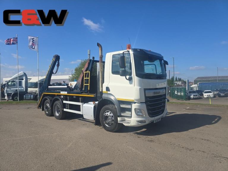 2021 (70) DAF FAR CF 480 6x2 Skip loader - 434,000Kms