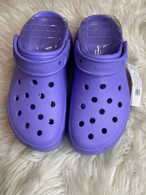 Classic Clog Unisex Purple UK 7 US 9 Slip On Strap Flat