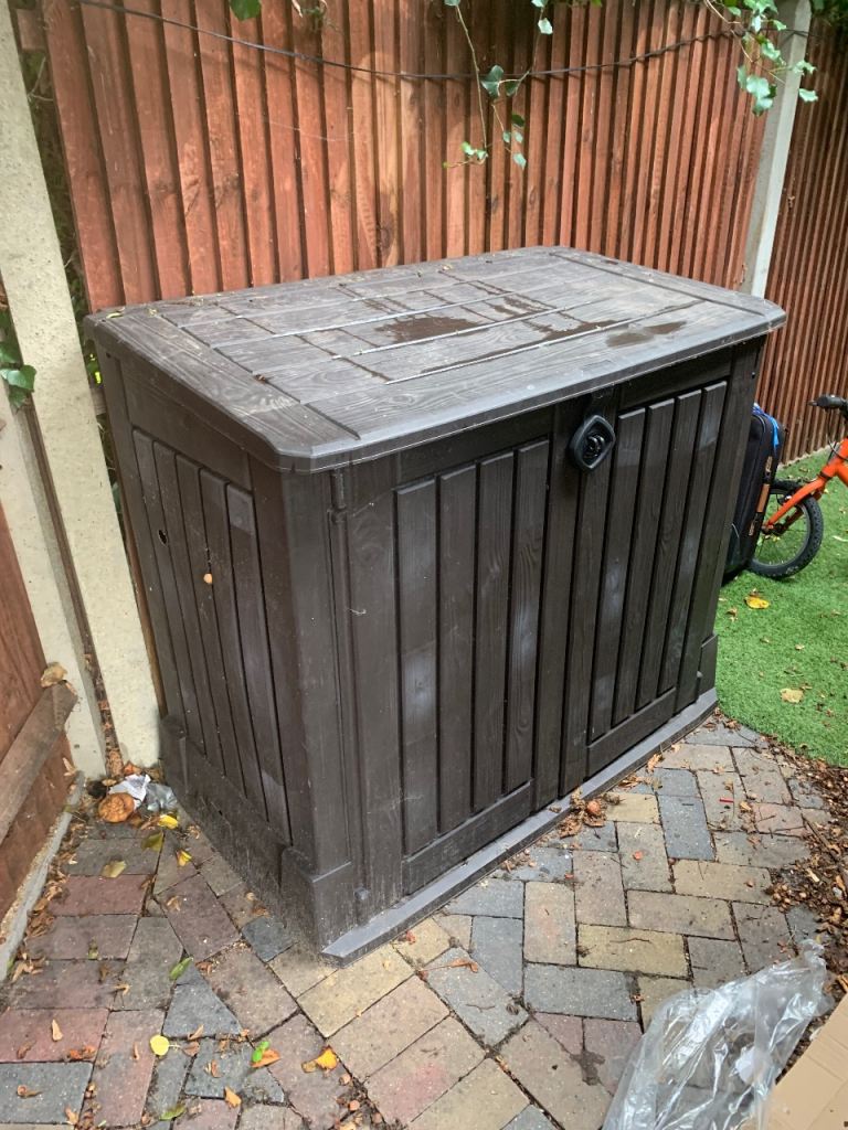Outdoor Garden Storage Box – Brown, Good Condition