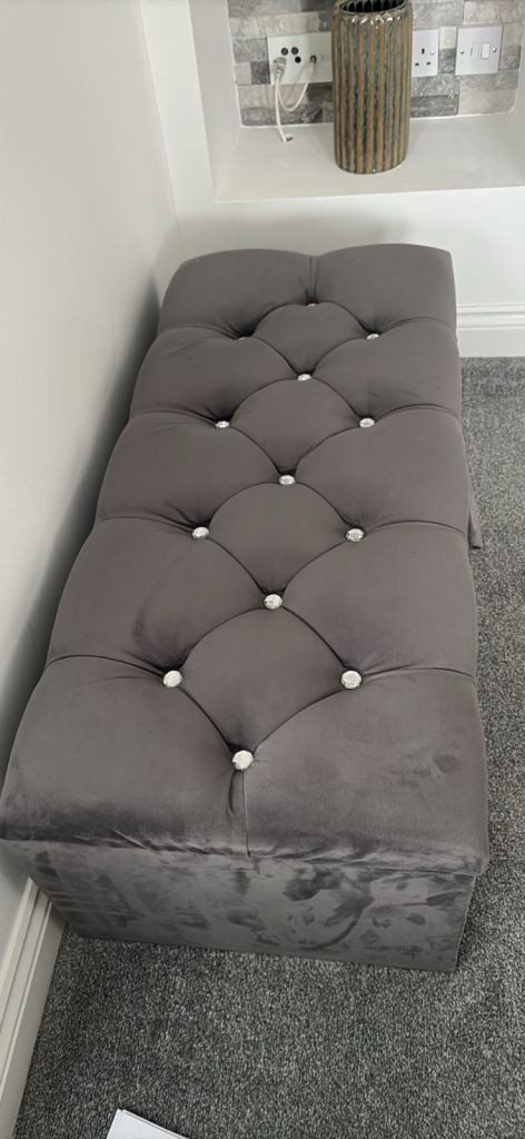 Slate grey Ottoman
