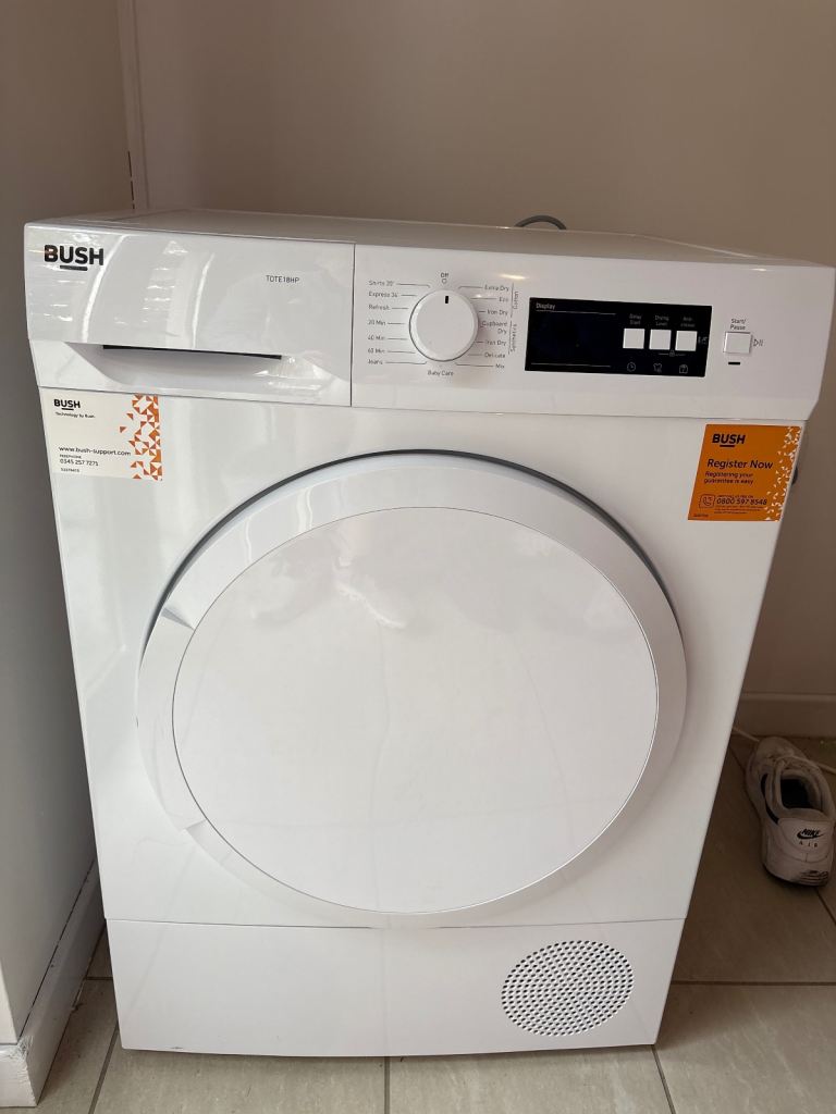 Bush White Heat Pump Tumble Dryer – Brand New, Used for 6 months