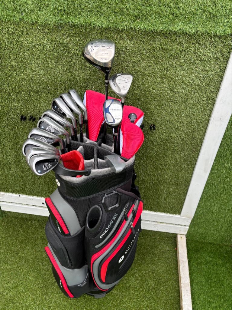 John Letters Trilogy T5 Graphite Iron Set + Woods & Motocaddy Bag UK delivery & PayPal Available 