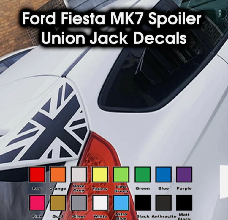 Ford Fiesta Union Jack Pair, Mk7 & 7.5 ST, Zetec S, ZS, ST