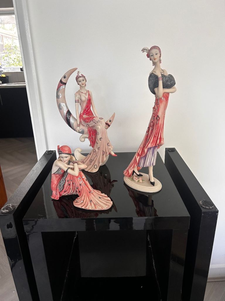 3 Art Deco “broadway Cabaret” Figurines 