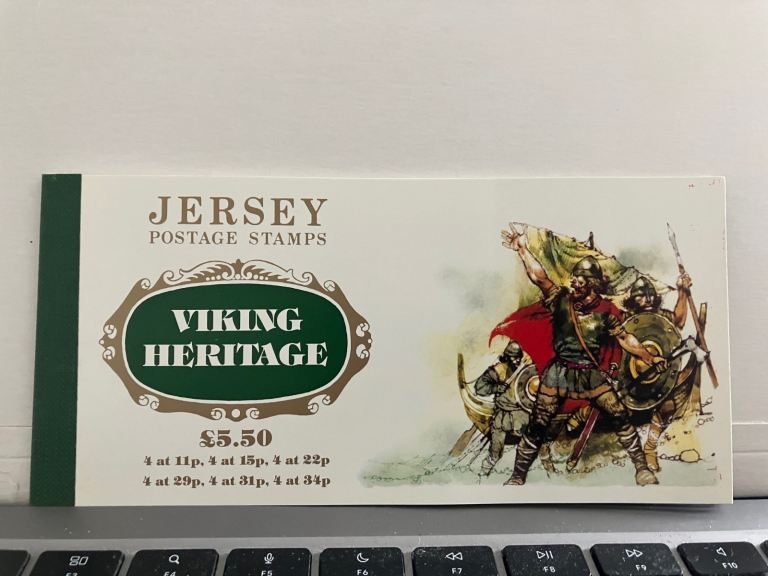 2 Jersey stamp booklets: The Vikings and French Revolution anniversary.