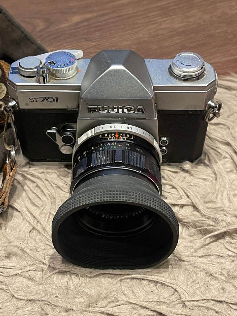 Vintage Fujica ST701 35mm SLR Camera Bundle + Lens + Flash