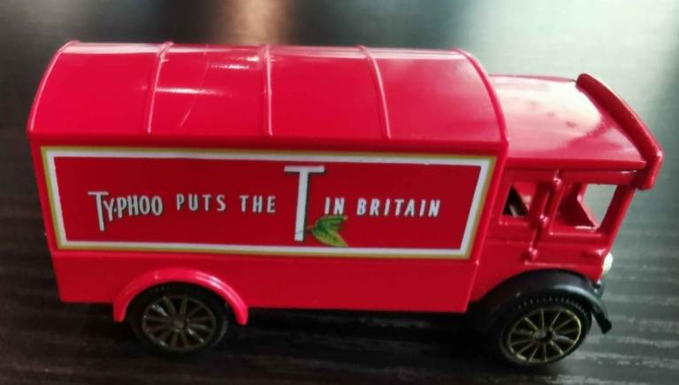 vintage Corgi AEC Van diecast model promoting Typhoo Tea