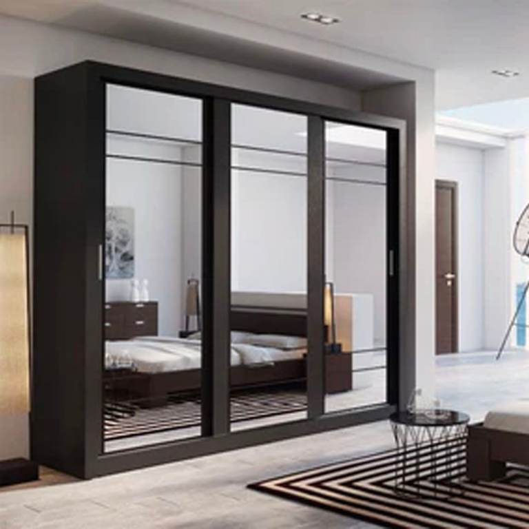 Florida Black 250cm Sliding Wardrobe