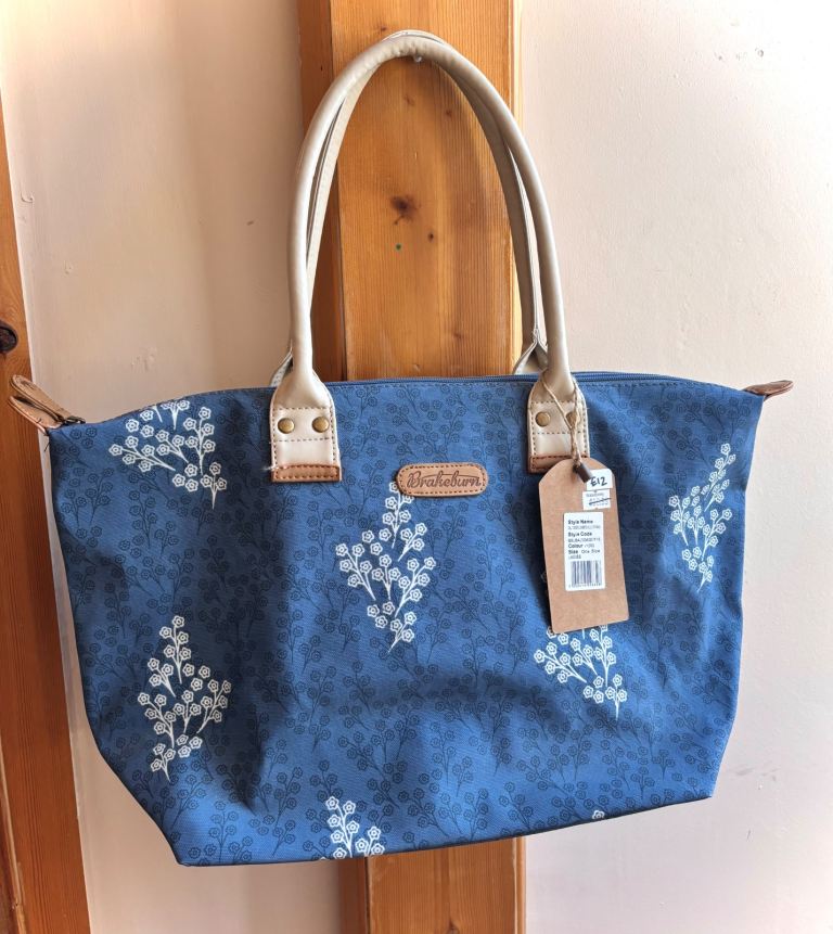 Brakeburn blue floral ladies handbag