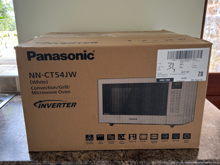 Panasonic NN-CT54JW Slimline Combi Microwave Oven - White, New