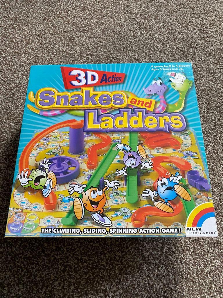 3D Action Snakes and Ladders Board Game