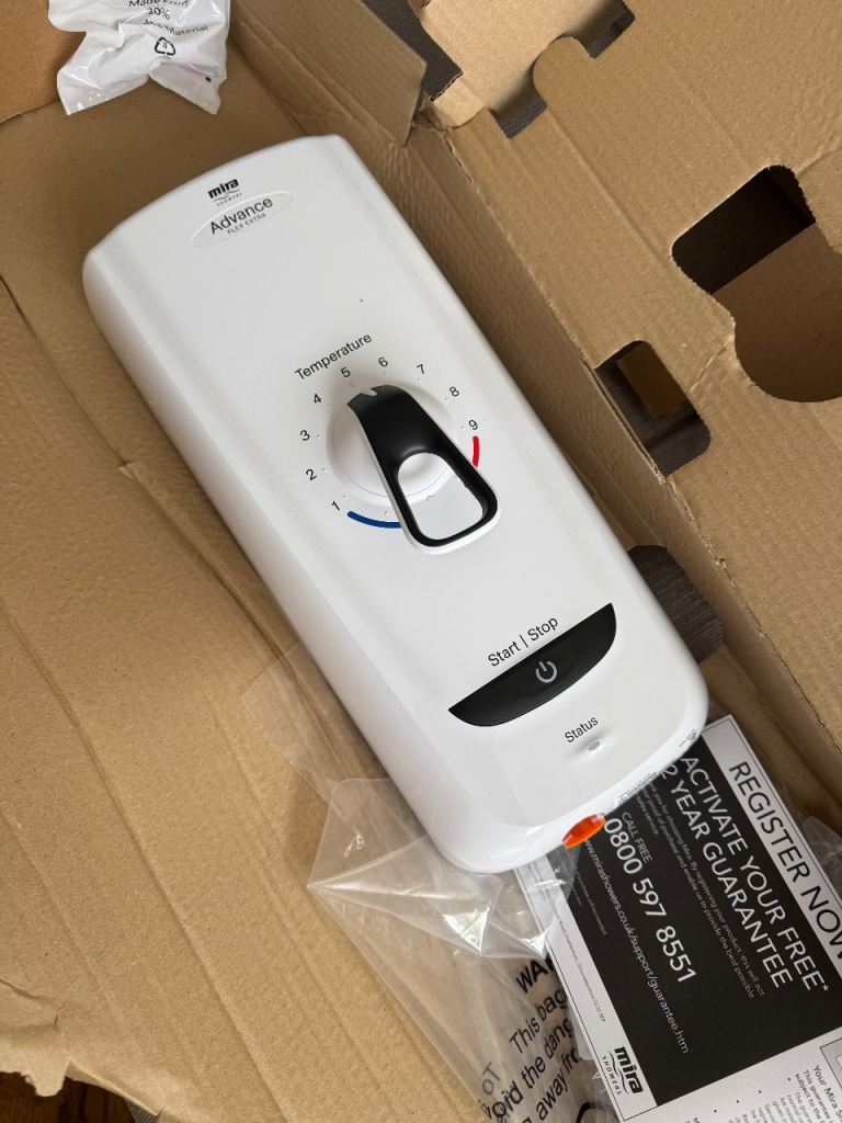 Brand new Mira advance thermostatic electric shower 