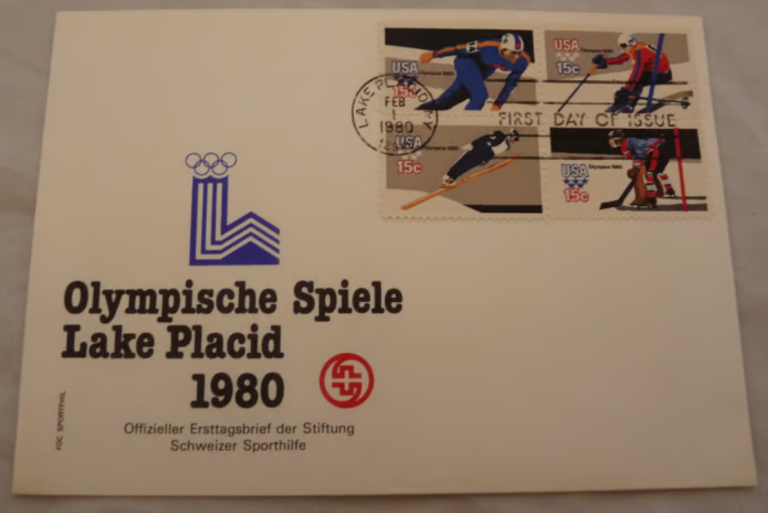 First Day Cover Olympische Olympics Spiele Lake Placid USA 1 February 1980