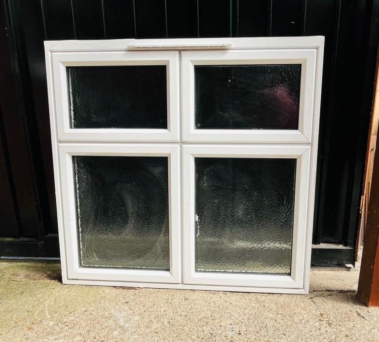 MODERN ALUMINIUM DOUBLE GLAZED WINDOW - FOR BATHROOM, SIZE H 117 x W 123 cm - (REF: SK24)
