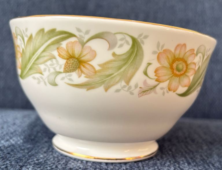 Sugar Bowl in the Greensleeves Pattern, Bone China