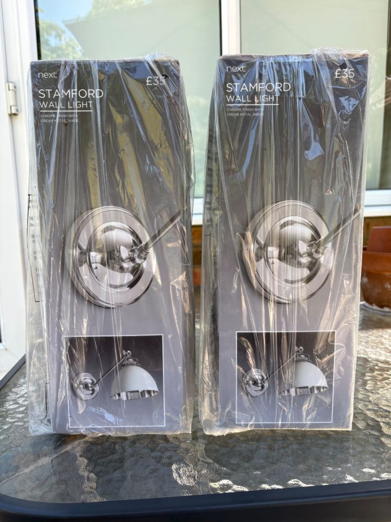Two Next Stamford Wall Lights – Brand New in Box