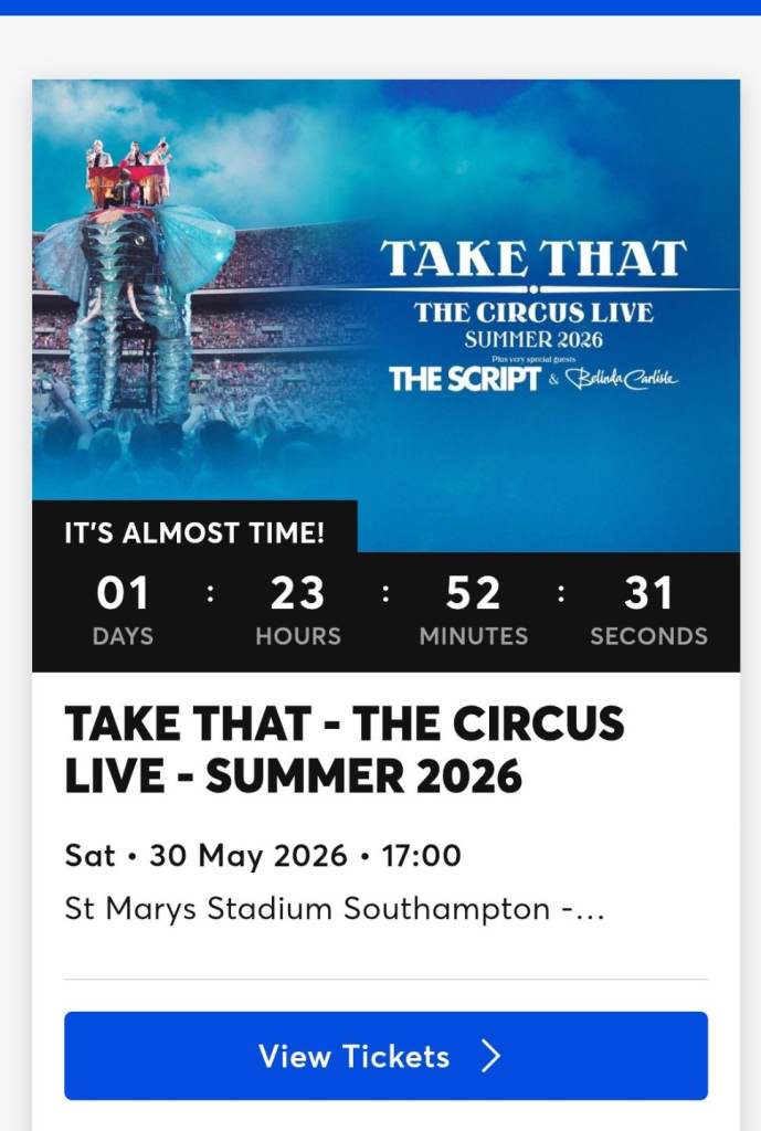 Take That circus tour