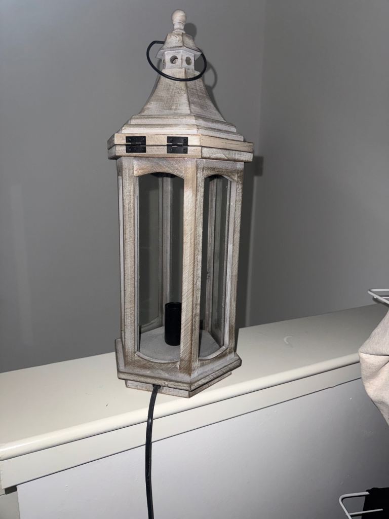 Grey lantern lamp