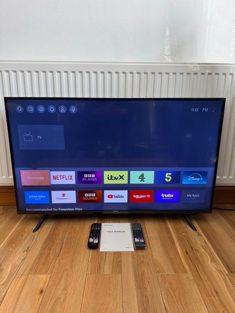 Hisense 43" 4K ULTRA HD Smart TV 43A7100FTUK - Stand & Remote - Working | Excellent - Delivery