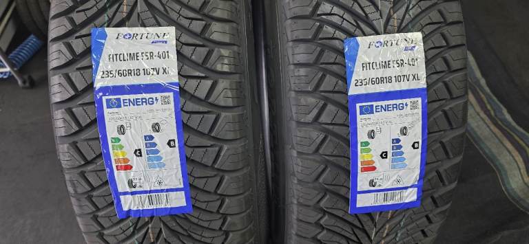 235 60 18   2 x New!! Tyres Fortune Fit Clime All Seasons