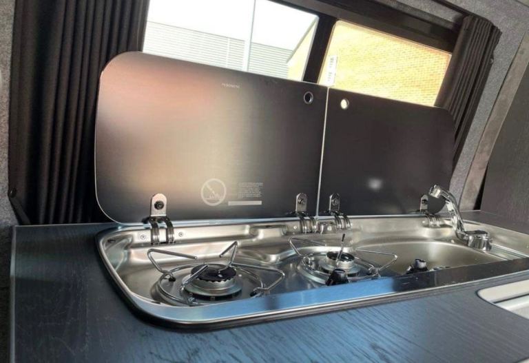 Camper van sink and hob  