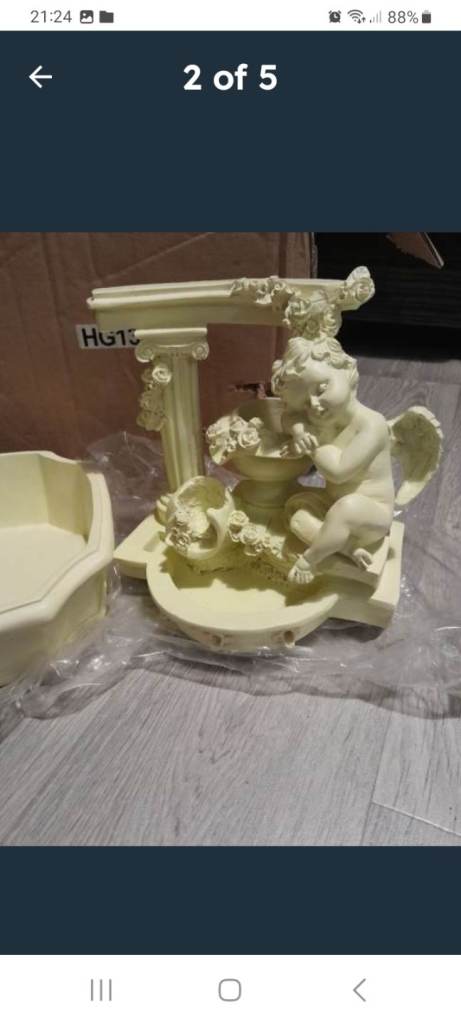 Sleeping angel water fountain 