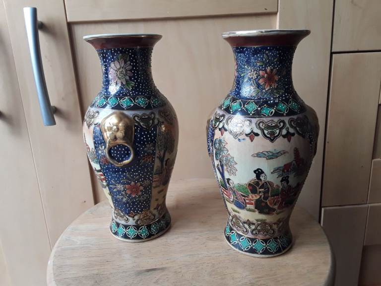 Pair of Japanese decorative vases