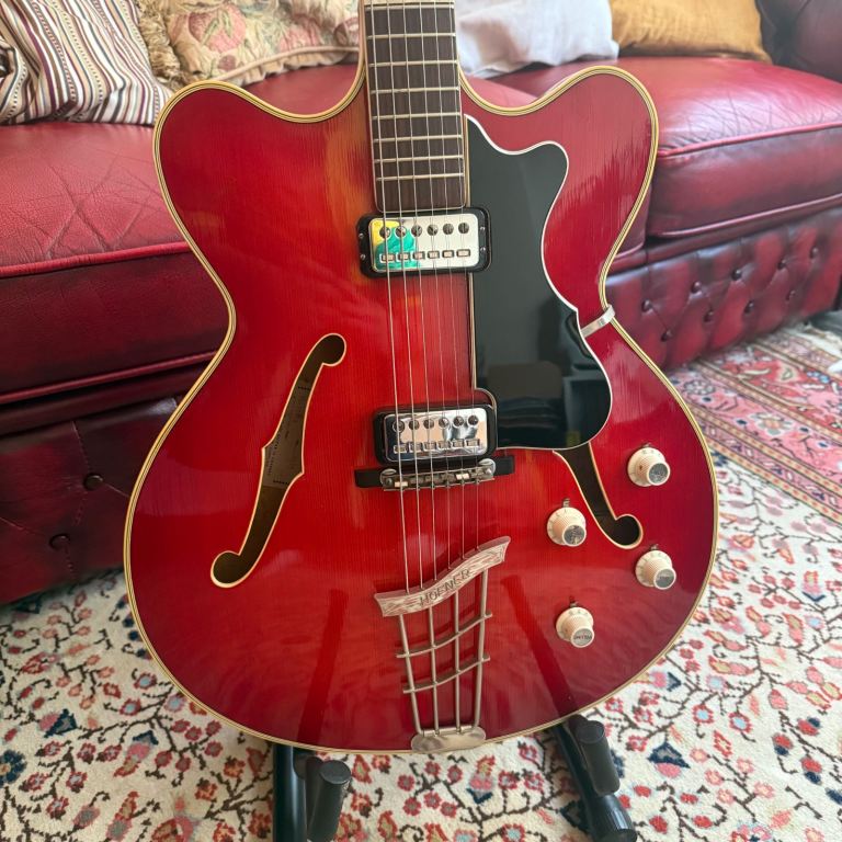 image for Hofner Verithin 1963 Cherry Hollow Body Electric Guitar