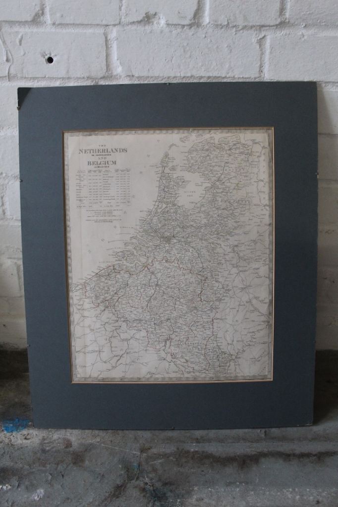 The Netherlands De Nederlanded And Belgium la Belique antique map 1848