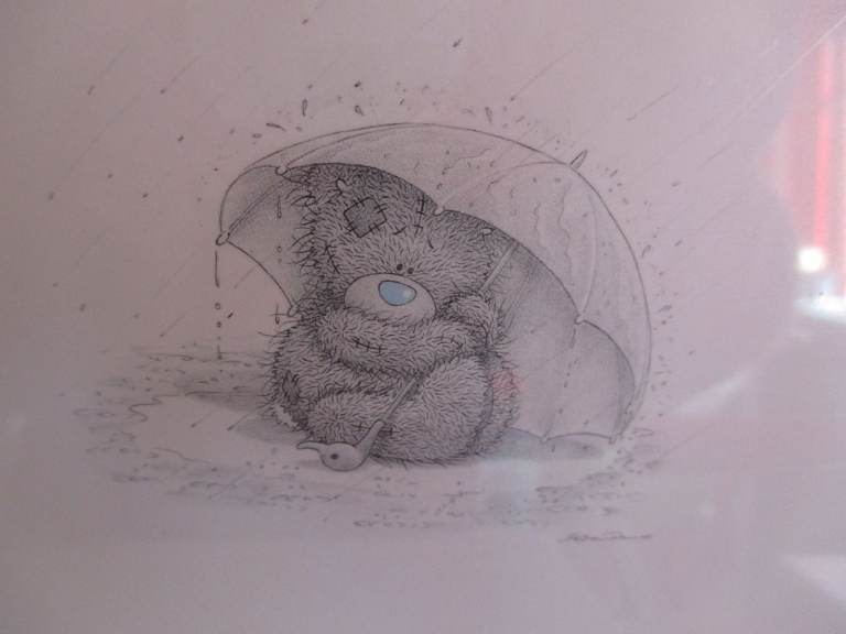 YOU TO ME BEAR PICTURE UNDER UMBRELLA
