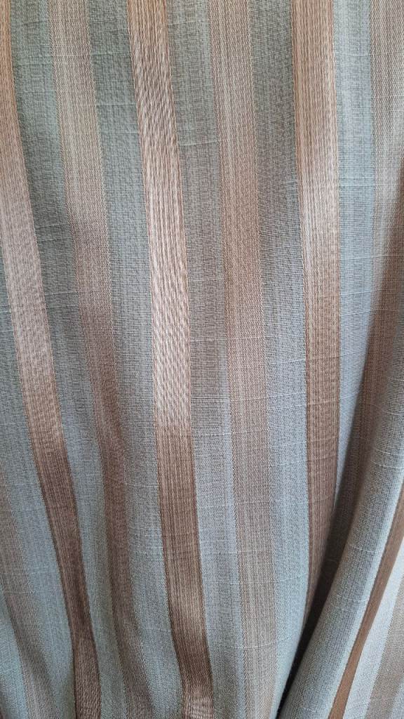 Good quality, specially made pair curtains and tie backs