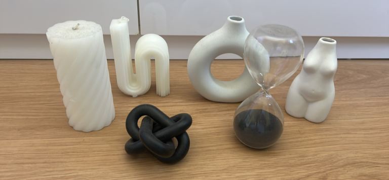 Black and white home decor accessories 