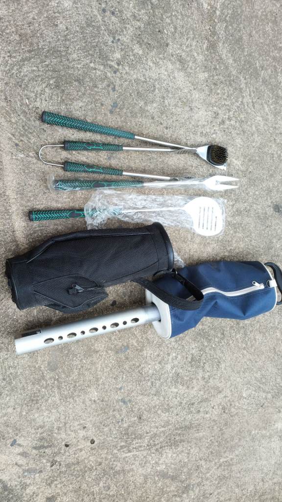 golf bag masters practice ball collector retriever BBQ barbecue tool set golfer