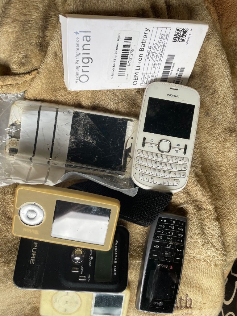 Old phones and MP3 players 