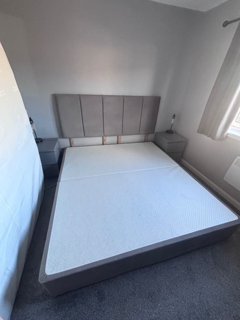 Super king divan base and head board