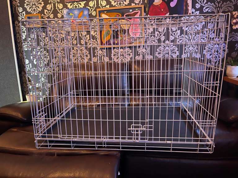 Large pet crate/cage with tray, grey. Any offer considered.