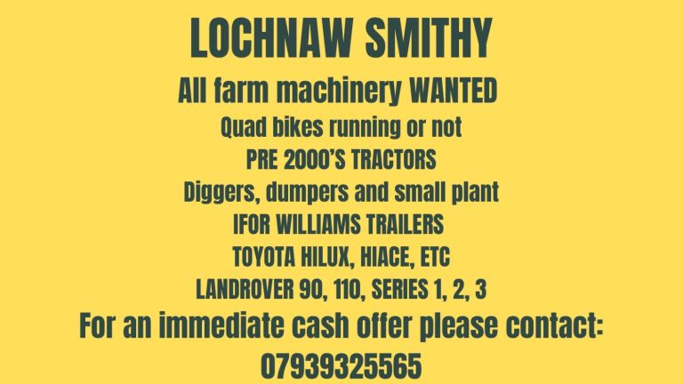 WANTED Tractors, plant and machinery 