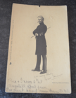 rare RP POSTCARD LEAMINGTON SPA 1903 ARMY OFFICER HOLDING SWAGGER STICK CIGAR
