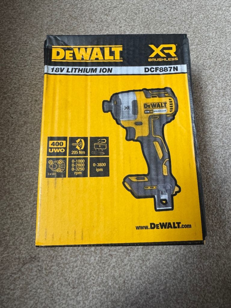 DeWalt DCF887N 18V Lithium Ion Brushless Impact Driver
