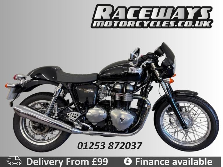 TRIUMPH THRUXTON 2016 65 REG 7,375 MILES BLACK USED MOTORCYCLE 865CC