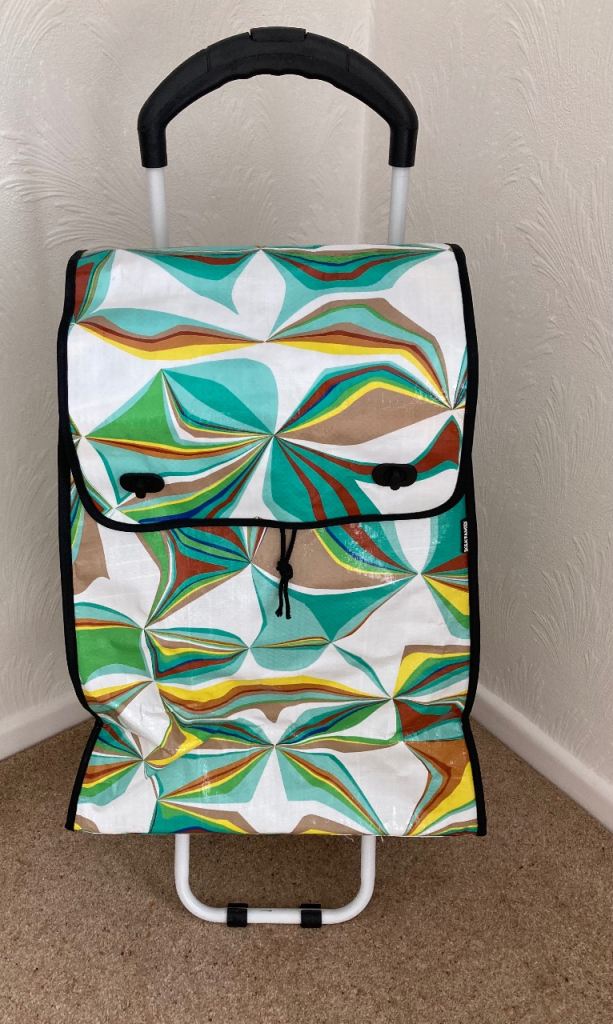 Brand new waterproof light weight patterned IKEA 2 wheeled folding shopping trolley