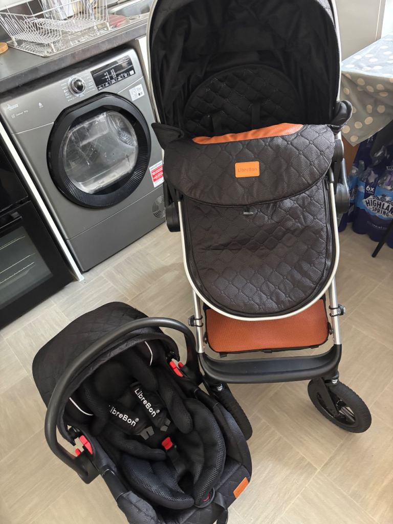 Brand New Librebon 3-in-1 Baby Travel System Pram & Pushchair with Changing Bag