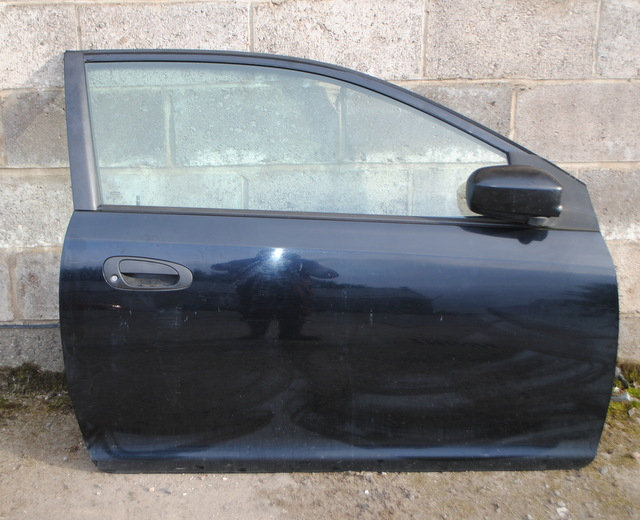 2005 HONDA CIVIC MK7 3 DOOR DRIVER SIDE FRONT DOOR BLACK