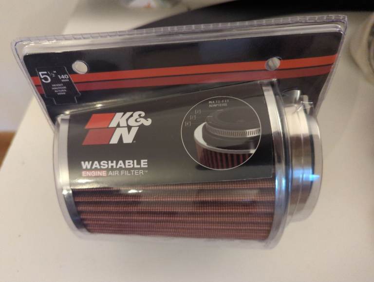 New Washable Engine Air Filter 5.5in 140mm Height K&N Brand