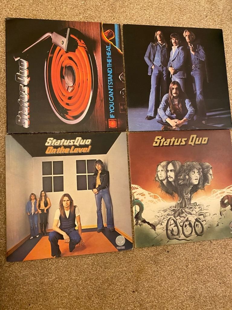 Status Quo, four different studio albums on vinyl