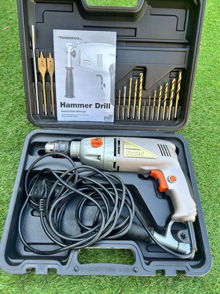 Powerbase Hammer Drill PVR550HM with Case and Drill Bits
