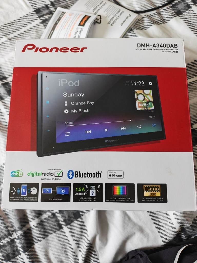 Pioneer DMH-A340DAB 6.8" Touchscreen 2 Din Car Stereo
