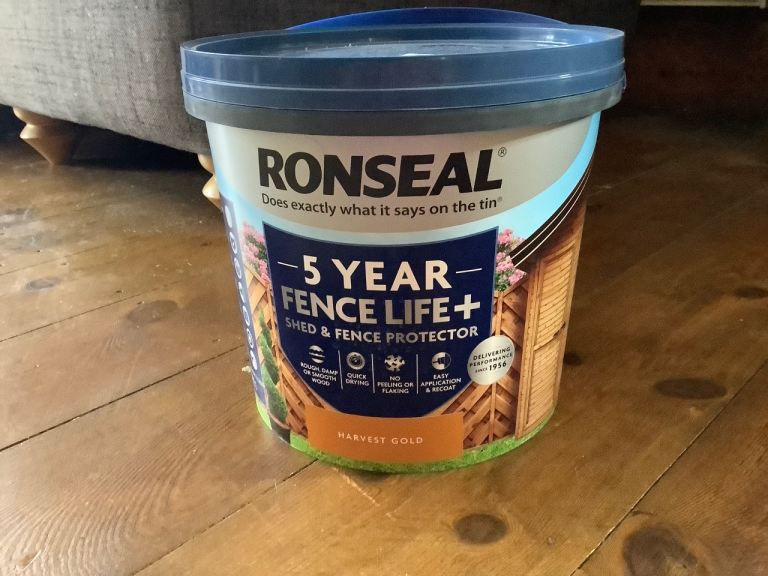 Ronseal 5 Year Fence Life+ Shed & Fence Protector - Harvest Gold