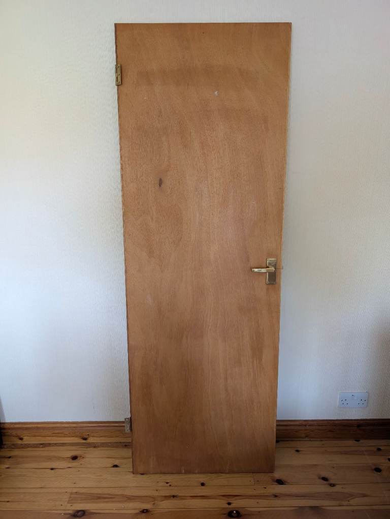 Wooden Internal Door with Handle & hinges